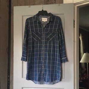 Denim Plaid Tunic | M